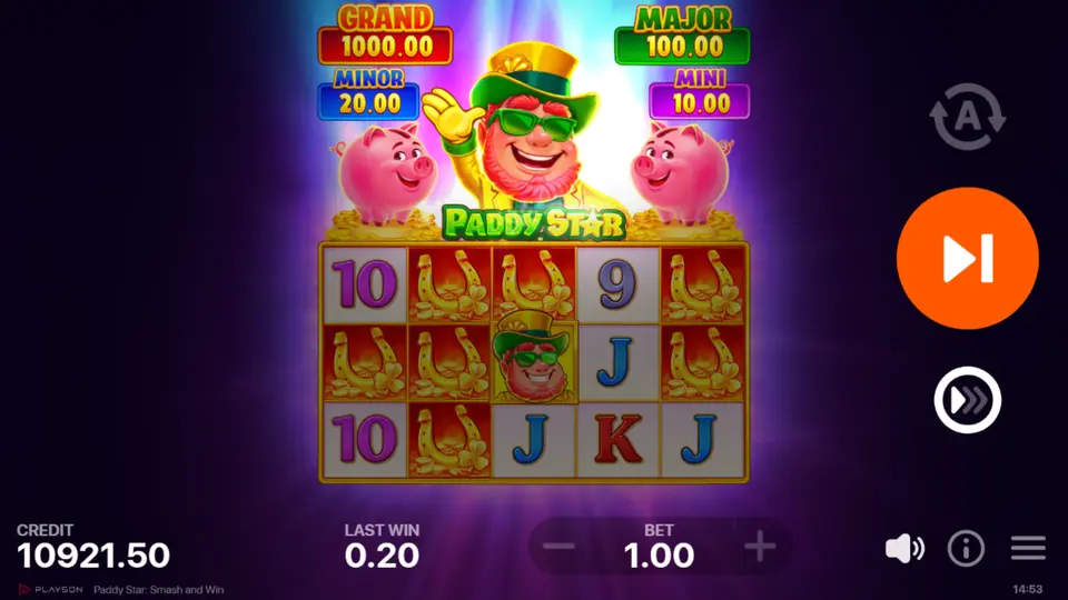 Both Piggy Banks filling at once for 12 Free Spins in Paddy Star